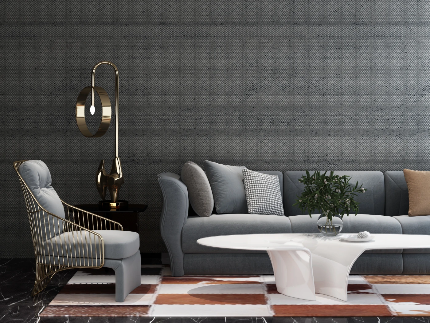 Luxury wallcovering by Atelier Ferus for bespoke interiors